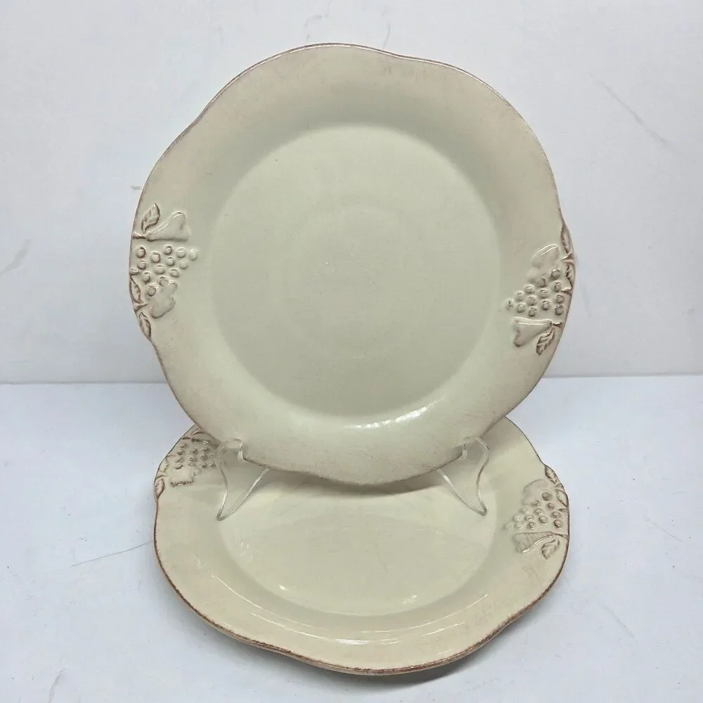Casafina Casa Stone Madeira Harvest Set Of 2 Vanilla Cream 8 1/2